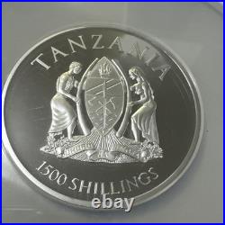 2019 Rare Wildlife Tanzania Colorized Western Gorilla 2oz Silver NGC PF70 UC