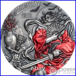 2019 ZHONG KUI Asian Mythology 3 Oz Silver Coin $20 Cook Islands