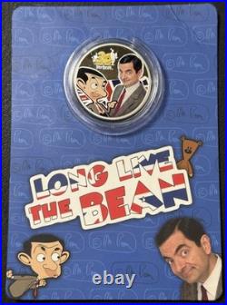 2020 1 Oz. 999 Silver Cook Islands Mr. Bean $5 Coin Colored Proof Long Live Bean