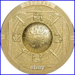 2020 $20 Cook Island Archeology Symbolism DENDERA Zodiac Gilded 3 Oz Silver Coin