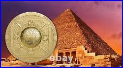 2020 $20 Cook Island Archeology Symbolism DENDERA Zodiac Gilded 3 Oz Silver Coin
