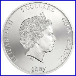 2020 $5 Cook Islands Magnificent Life CHAMELEON PF70DCAM FDOI 1 Oz Silver Coin