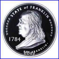 2020 Cook Isl 1 oz Silver HR Lost States of America State of Franklin Proof $1