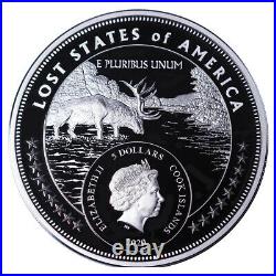 2020 Cook Isl 1 oz Silver HR Lost States of America State of McDonald Proof $5