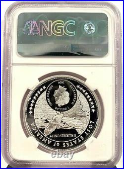 2020 Cook Islands $1 Lost States of America Franklin 1 oz Silver Coin NGC PF 70