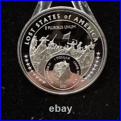 2020 Cook Islands 1 oz. High Relief Lost States of America Proof $1 Coin
