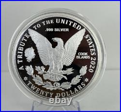 2020 Cook Islands $20 1964 Morgan Dollar Coin 3 oz. 999 Silver 2020 Cook Islands $20 1964 Morgan Dollar Coin 3 oz. 999 Silver