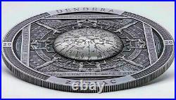 2020 Cook Islands $20 Dendera Egypt Zodiac Antiqued Finish 3oz. 999 Silver Coin