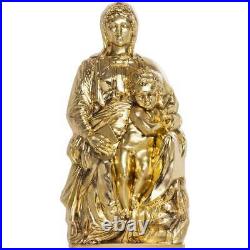 2020 Cook Islands 3 Ounce Madonna of Bruges High Relief Gilded Silver Coin