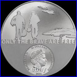 2020 Cook Islands 3oz Fighter Pilot Silver coin Real Heroes