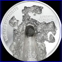 2020 Viñales Vinales Meteorite Impact Silver $5 Coin UHF High Relief Cook Island 