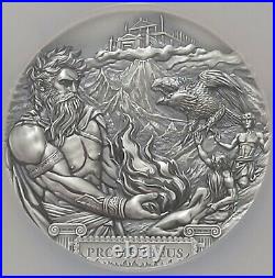 2020 Cook Islands Ancient Titans $20 Prometheous 3 Oz Silver Coin NGC MS70