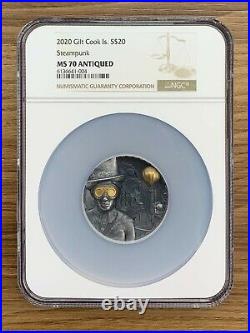 2020 Cook Islands STEAMPUNK 3 Oz Silver Coin NGC MS70
