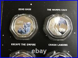 2020 Cook Islands Star Wars 25 Cents Silver Plated Coloured Coins Collection