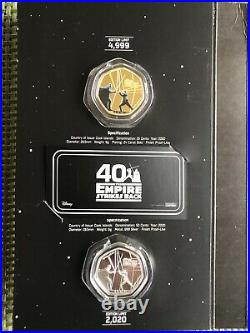 2020 Cook Islands Star Wars 25 Cents Silver Plated Coloured Coins Collection PRE