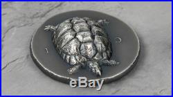 2020 Cook islands $5 TORTOISE, Ultra high relief 1 oz. 999 Silver coin