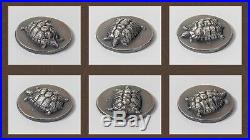 2020 Cook islands $5 TORTOISE, Ultra high relief 1 oz. 999 Silver coin
