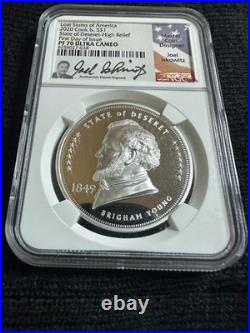 2020 Lost States of America State of Deseret Brigham Young NGC PF 70 Ultra