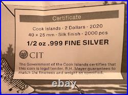 2020 one half oz SILVER COIN (LURE) THE BUEL SPOON. $2 IN THE COOK ISLANDS 2020 one half oz SILVER COIN (LURE) THE BUEL SPOON. $2 IN THE COOK ISLANDS