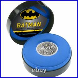 2021 $10 Cook Islands BATMAN Antique Finish 2 Oz Silver Coin 2021 $10 Cook Islands BATMAN Antique Finish 2 Oz Silver Coin
