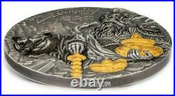 2021 3 Oz Silver $20 Cook Islands ZHAO GONGMING Asian Mythology Antique Coin