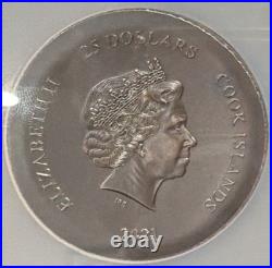 2021 5oz Cook Islands $25 Athena's Owl Ultra High Relief MS70 Only 555 Minted