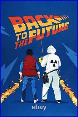 2021 Back to the Future Marty McFly + Doc Large 35g Silver Foil Poster 588 Made