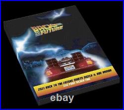 2021 Back to the Future Marty McFly + Doc Large 35g Silver Foil Poster 588 Made