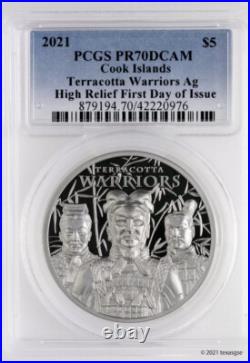 2021 Cook Is. TERRACOTTA WARRIORS Silver PCGS PR70 FDI? FLAWLESS QUALITY