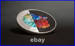2021 Cook Island $5 Eclectic Nature Fighting Fish 1 oz Silver Coin 1500 Made
