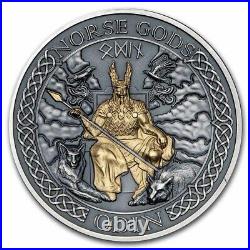 2021 Cook Islands $1 Norse Gods Odin 2oz Silver