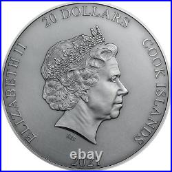 2021 Cook Islands 20 Dollars Titans CRONUS 3oz Silver Coin