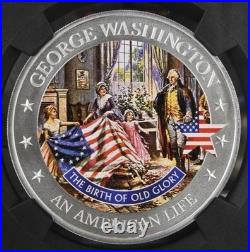 2021 Cook Islands $2 OLD GLORY Life of George Washington 1/2 Oz NGC MS70 2021 Cook Islands $2 OLD GLORY Life of George Washington 1/2 Oz NGC MS70