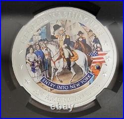 2021 Cook Islands $2 Silver Coin NGC MS70 Life of Washington Great Entry
