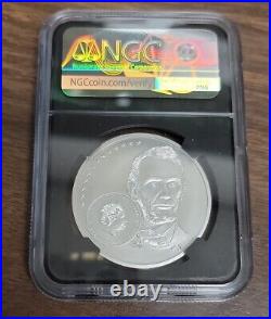 2021 Cook Islands $2 Silver Coin NGC MS70 Life of Washington Rail Splitter