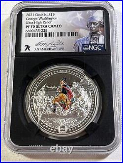 2021 Cook Islands $5 George Washington Graded PR 70 DCAM by NGC Low Mintage