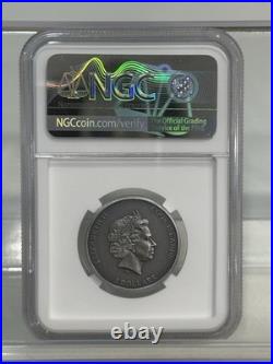 2021 Cook Islands $5 La Cienega Meteorite NGC MS69 Antiqued