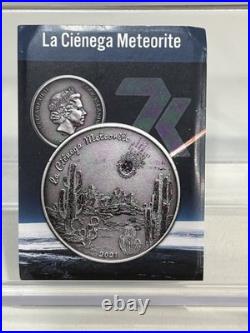 2021 Cook Islands $5 La Cienega Meteorite NGC MS69 Antiqued