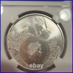 2021 Cook Islands $5 New York Beaver Silver Coin NGC MS 70. RARE 1223-17