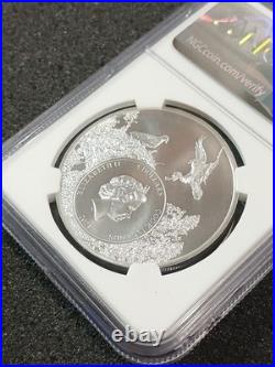 2021 Cook Islands $5 Silver Coin WA Orca American State Animal MS70