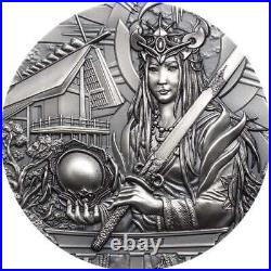2021 Cook Islands AMATERASU Gods of the World 3 oz Silver Coin MS 70 2021 Cook Islands AMATERASU Gods of the World 3 oz Silver Coin MS 70