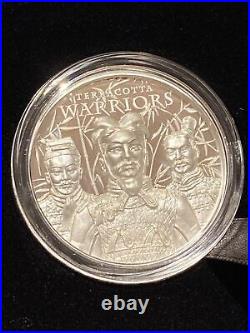 2021 Cook Islands China Terracotta Army 1 Oz Silver Proof Coin Ultra High Relief