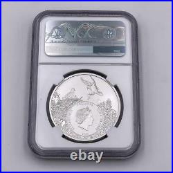 2021 Cook Islands LOUISIANA BROWN PELICAN Graded MS-70 1oz Silver Coin