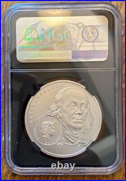 2021 Cook Islands Life of Franklin Founder Silver Coin NGC MS70 7K Metals