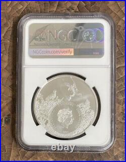 2021 Cook Islands New York Beaver Ngc Ms70 Us State Animal Series 1 Oz Silver