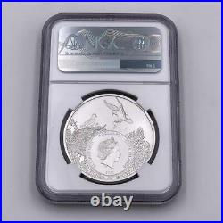 2021 Cook Islands PENNSYLVANIA GROUSE MS-70 State Animals 1oz Silver Coin