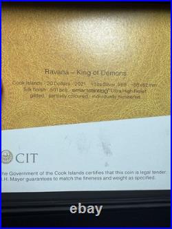 2021 Cook Islands Ravana King of Demons 3 oz Silver Coin 501 Mintage