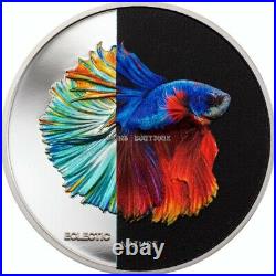 2021 Fighting Fish 1 oz silver coin Cook Islands