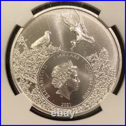 2021 Tennessee Raccoon 1oz Silver Cook Islands $5 NGC MS70 Colorized Coin