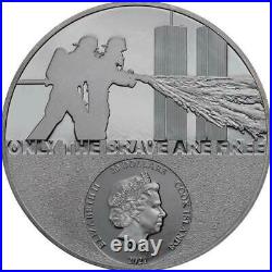 2021 cook islands 3 oz silver real heroes firefighter